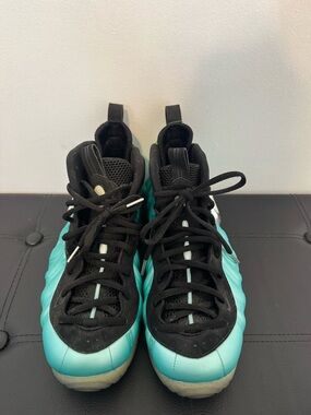 Island Green Foamposite Pro Sneakers - Black & Aqua - With original box
